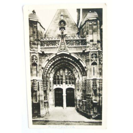 1951 postcard Montdidier Portail de l'Eglise Saint Pier