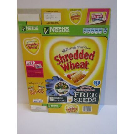 Nestle 2006 Shredded Wheat Cereal Box SUTTONS Free Seed CHRYSANTHEMUM