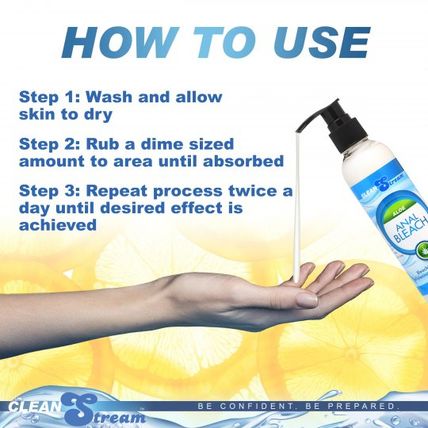 Anal Bleach w Vitamin C and Aloe 6 oz CleanStream Bleaching Cream Clean Stream !