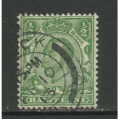GB 1912 KGV 1/2 Green Downey head Wmk 103. ( T35 )