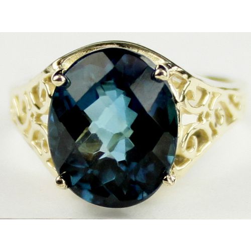 London Blue Topaz, 10KY Gold Ring, R057