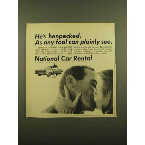 1965 National Car Rental Ad - He's Henpecked