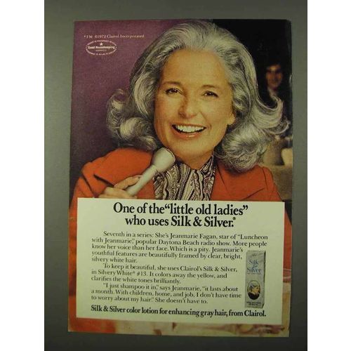 1972 Clairol Silk & Silver Color Ad - Jeanmarie Fagan