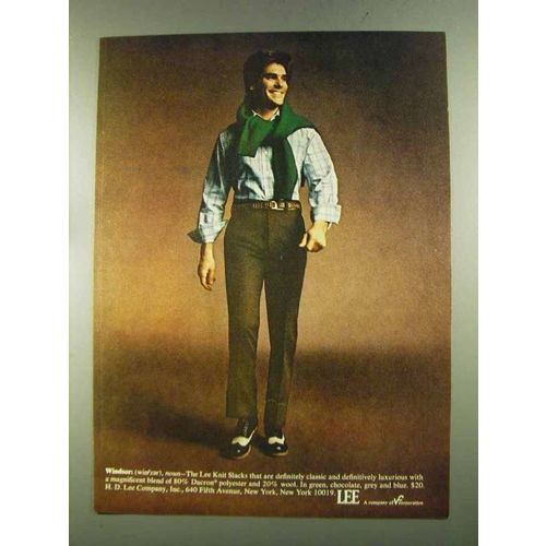 1972 Lee Windsor Knit Slacks Ad