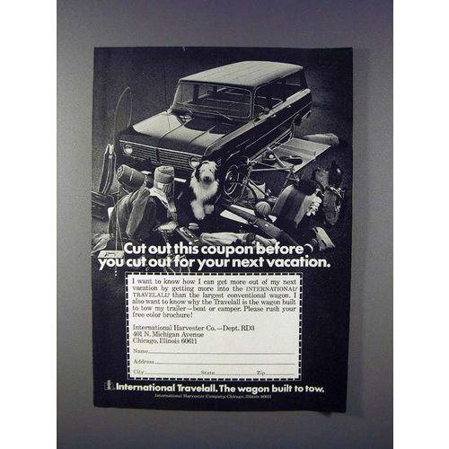 1972 International Harvester Travelall Ad - Cut Coupon