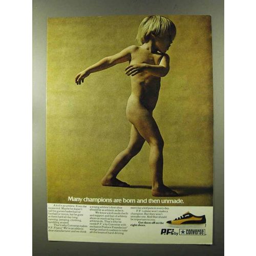 1973 Converse P.F. Flyers Shoes Ad - Champions Born