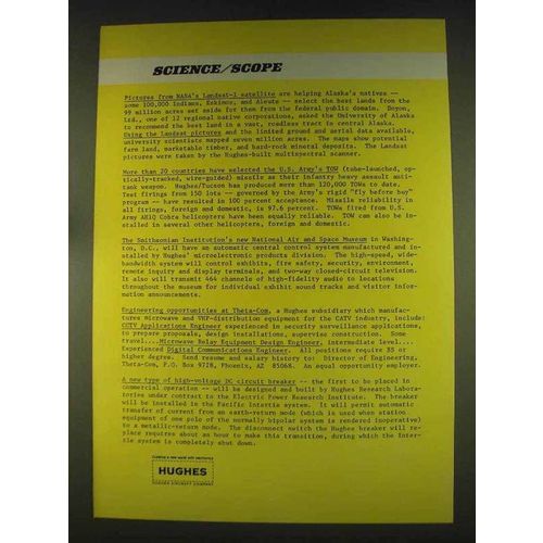 1976 Hughes Aircraft Ad - NASA's Landsat-1 Satellite