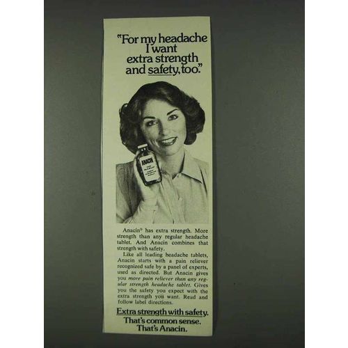 1978 Anacin Medicine Ad - For My Headache