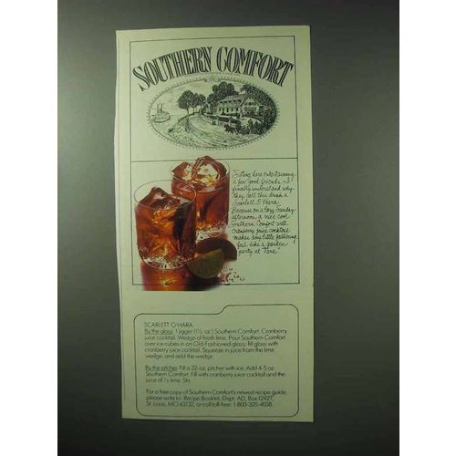 1983 Southern Comfort Ad - Scarlett O'Hara Drink