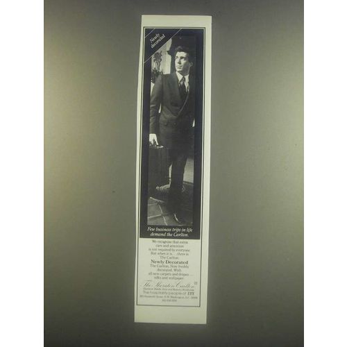 1985 The Sheraton Carlton Ad - Few Business Trips