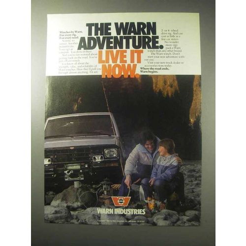 1985 Warn Winches Ad - The Adventure Live It Now