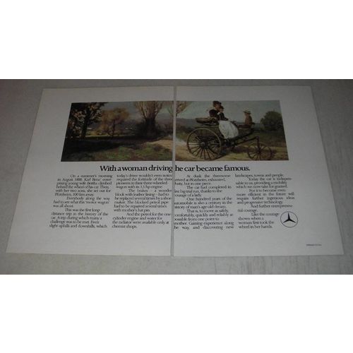 1986 Mercedes-Benz Cars Ad - With a woman driving the car became famous