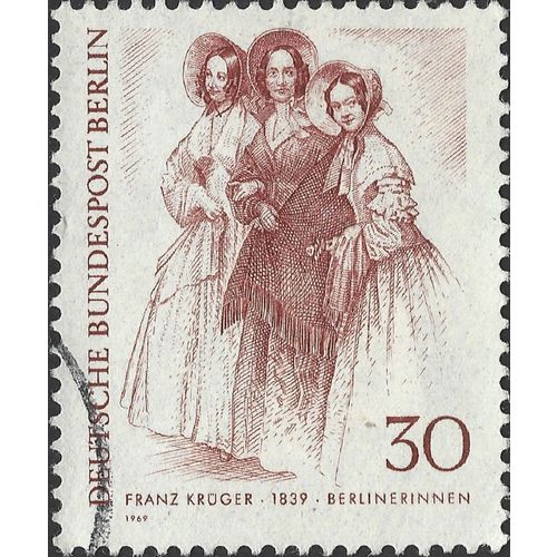 BERLIN, Three women of Berlin, violet 1969, 30pf