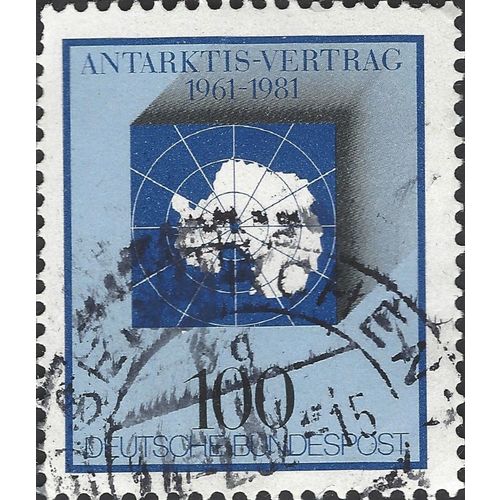 GERMANY, Antarctic Treaty, olive 1981, 100pf, #5