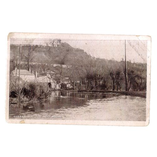 THE BOAT HOUSE, QUARRY HILL, LEEDS used vintage postcard C. 1924 =