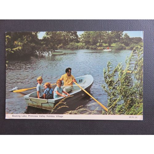 Boating Lake, Primrose Holiday Village, Filey, North Yorkshire Postcard