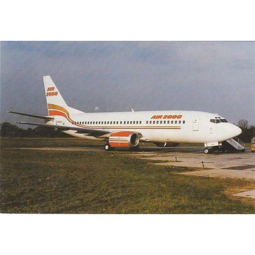 Air 2000 Boeing B737 3Q8 Civil Aircraft Postcard (A20621)