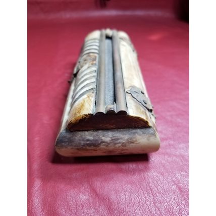 Vintage Camel Bone & Brass Treasure Box.