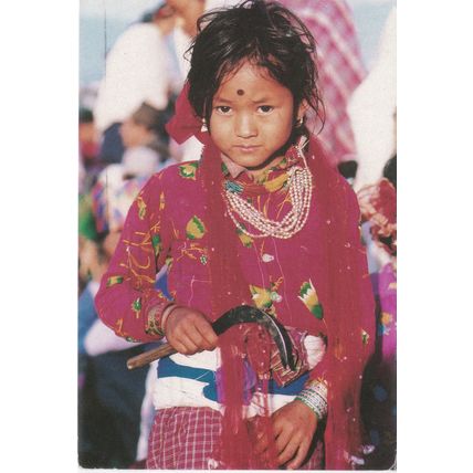 6x4 Continental size printed postcard Tamang Girl Nepal