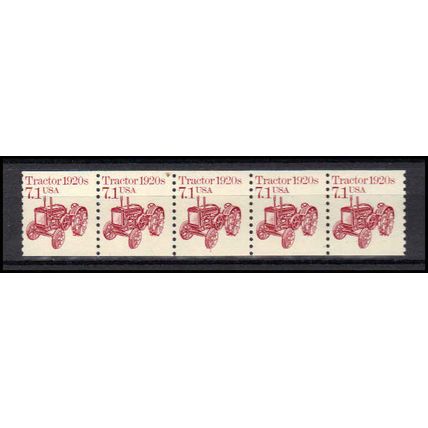 2127 7.1c Tractor Fine MNH Dry Gum PNC 1/5 X0708