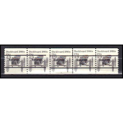 2124a 4.9c Buckboard Very Fine MNH Dry Gum PNC 3/5 Gap 1L AA0284