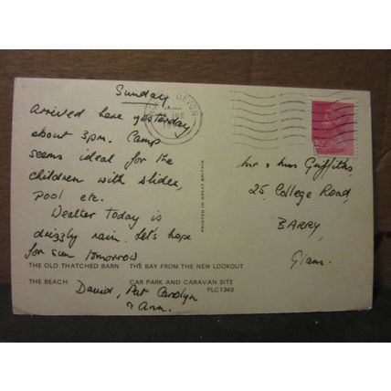 multiview, CROYDE, DEVON used postcard 1972 pm =