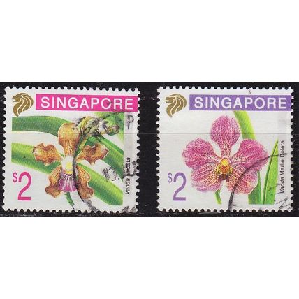 SINGAPUR SINGAPORE [1995] MiNr 0761-62 ( O/used ) Blumen