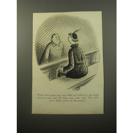 1950 Cartoon by Syd Hoff - Isn't there some way you could get hold of sun lamp