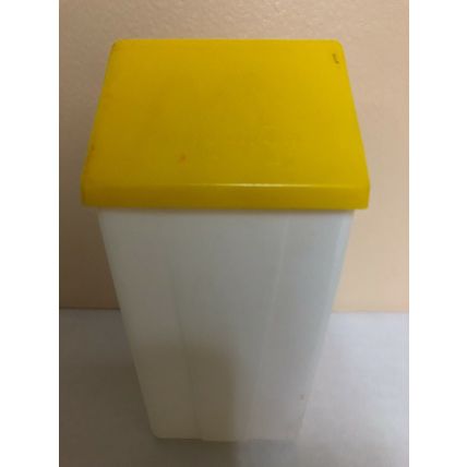 Yellow & White vintage 1975 McDonalds Wastebasket Bank Garbage Can