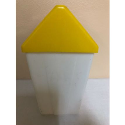 Yellow & White vintage 1975 McDonalds Wastebasket Bank Garbage Can