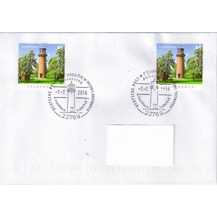 Germany pmk. Fehmarn 'Staberhuk Lighthouse' 2016