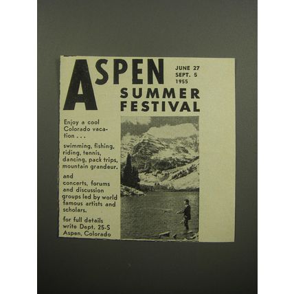 1955 Aspen Colorado Advertisement - Aspen Summer festival