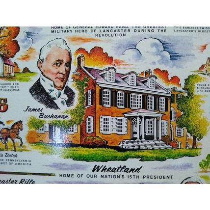 Lancaster County Bicentennial Commemorative Tin/Tray 13" Pennsylvania - 1776