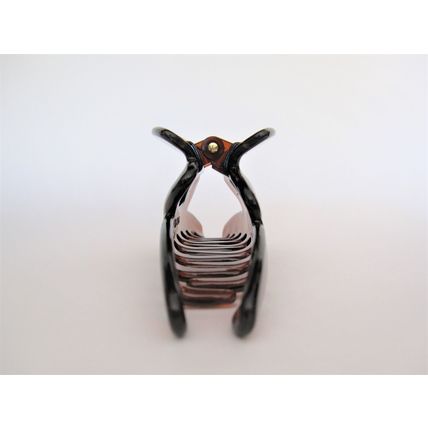 Long clear amber brown or black hair claw clip for long hair