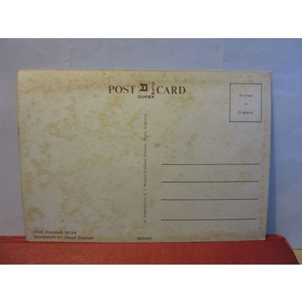 1926 VAUXHALL 30/98 veteran car unused postcard silver finish to card #