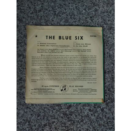 Joe Venuti And His Blue Six – The Blue Six (SEG7663) (7" Single)