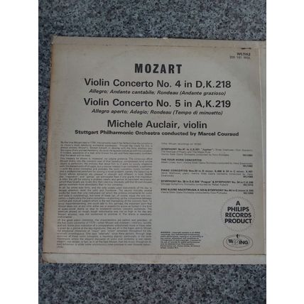 Mozart – Violin Concerto No. 4, K.218, Violin Concerto No. 5, K.219