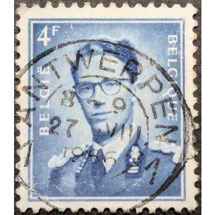 STAMP Belgium SG1459 1953 4Fr King Baudouin Used
