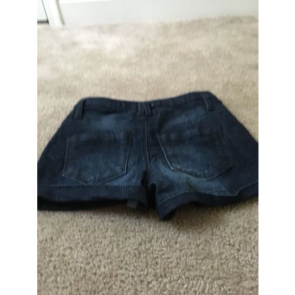 Tinseltown Women's Juniors Jean Shorts Dark Wash Zip & Button Pockets Size 1