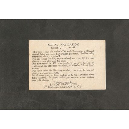 Aircraft Aerial Navigation Savoy Products 1928 "C" #52 Transport of wounded