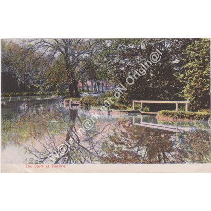 PPC The River Stort at Harlow Essex 1909 Geers Library