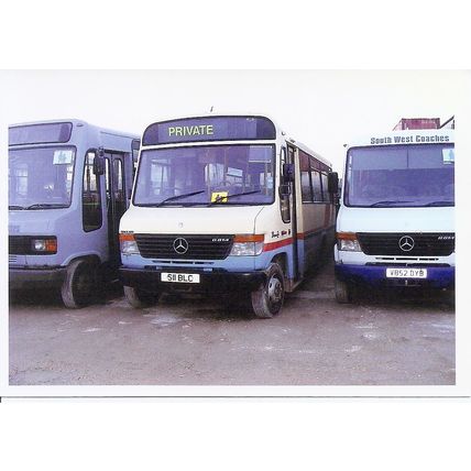 Colour Photograph of South West Coaches Ltd. - S11 BLC ex. Blagdon Lioness