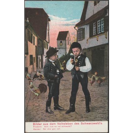Bilder aus dem Volksleben des Schwarzwald's, 1917 - C Fuchs AK