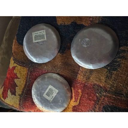 3 aluminum 4.5 inches across scenic plates
