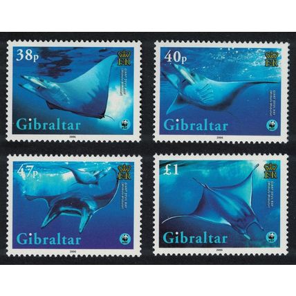 Gibraltar WWF Giant Devil Ray Mobula mobular 4v 2006 MNH SG#1152-1155