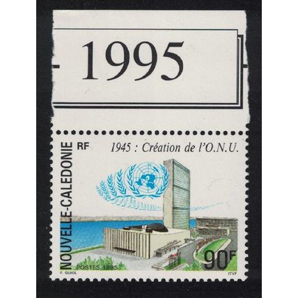 New Caledonia United Nations 50th Anniversary 90f Top Margin 1995 MNH SG#1039