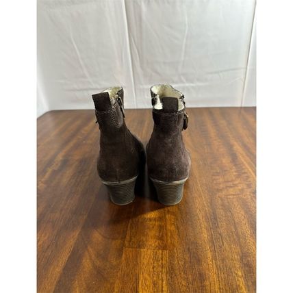 Lucky Brand Women's Ankle Boots Size 9 Brown Suede Sherpa Lined Casual