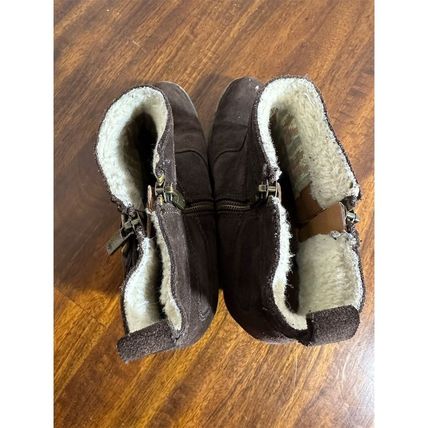 Lucky Brand Women's Ankle Boots Size 9 Brown Suede Sherpa Lined Casual