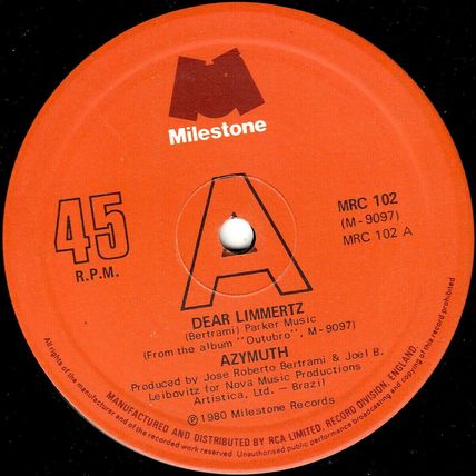 AZYMUTH - DEAR LIMMERTZ / PAPASONG, UK, Milestone, 12", MRC 102, '80