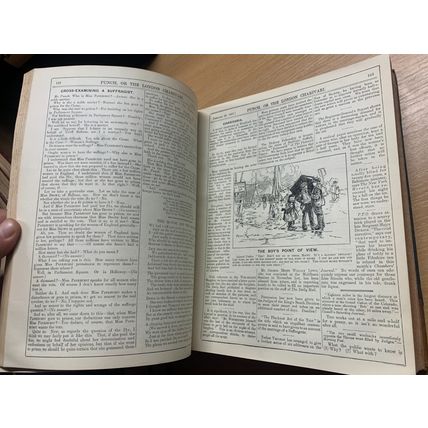 1907 PUNCH MAGAZINE BOUND VOLUMES JAN TO DEC HEAVY 2.8kg ANTIQUE BOOK (P14)